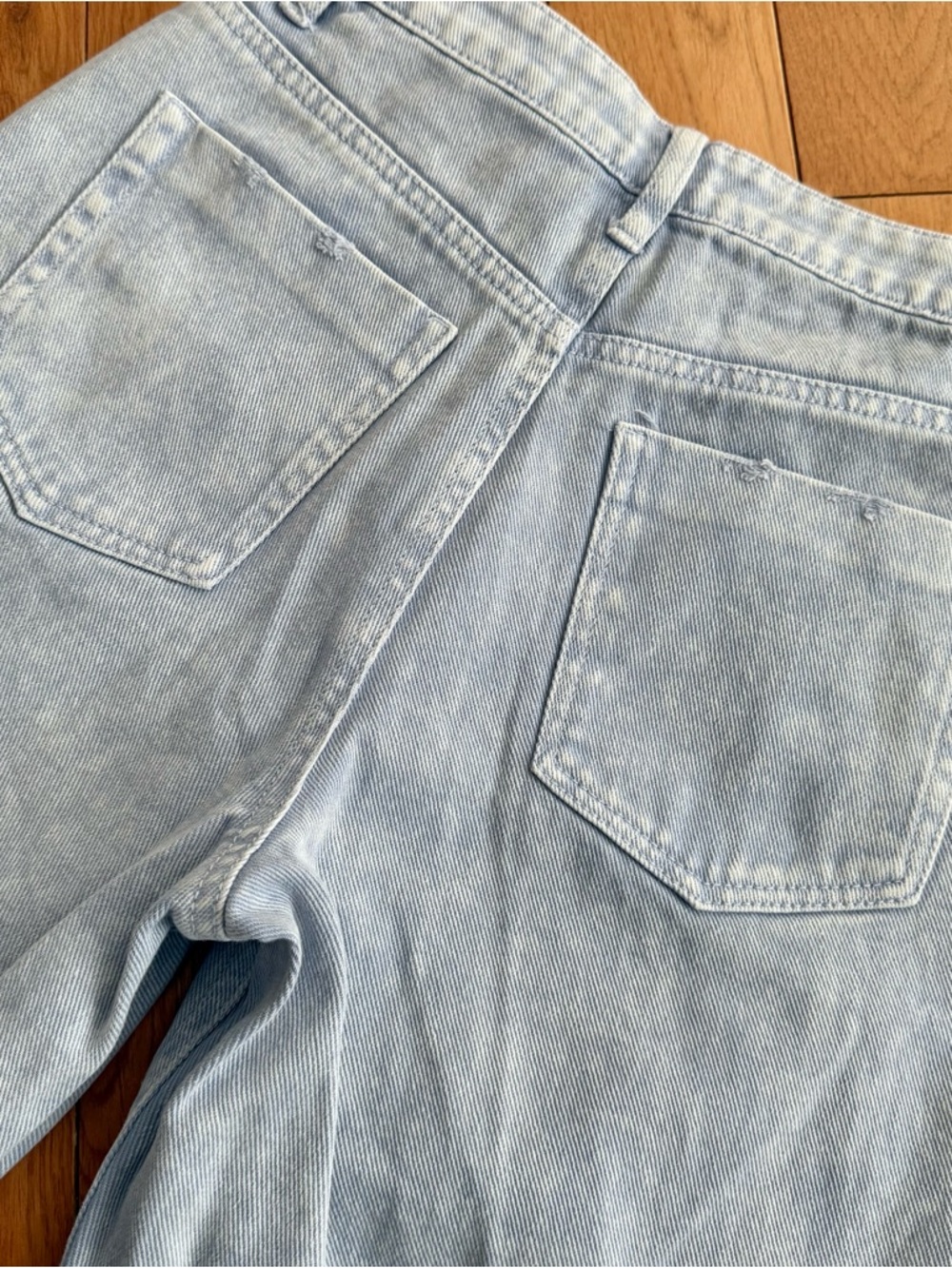 Periwinkle High Rise Straight Leg Ripped Jeans - Picture 5 of 5